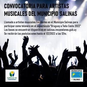 Convocatoria Municipio Salinas Artistas Musicales UATC 2022